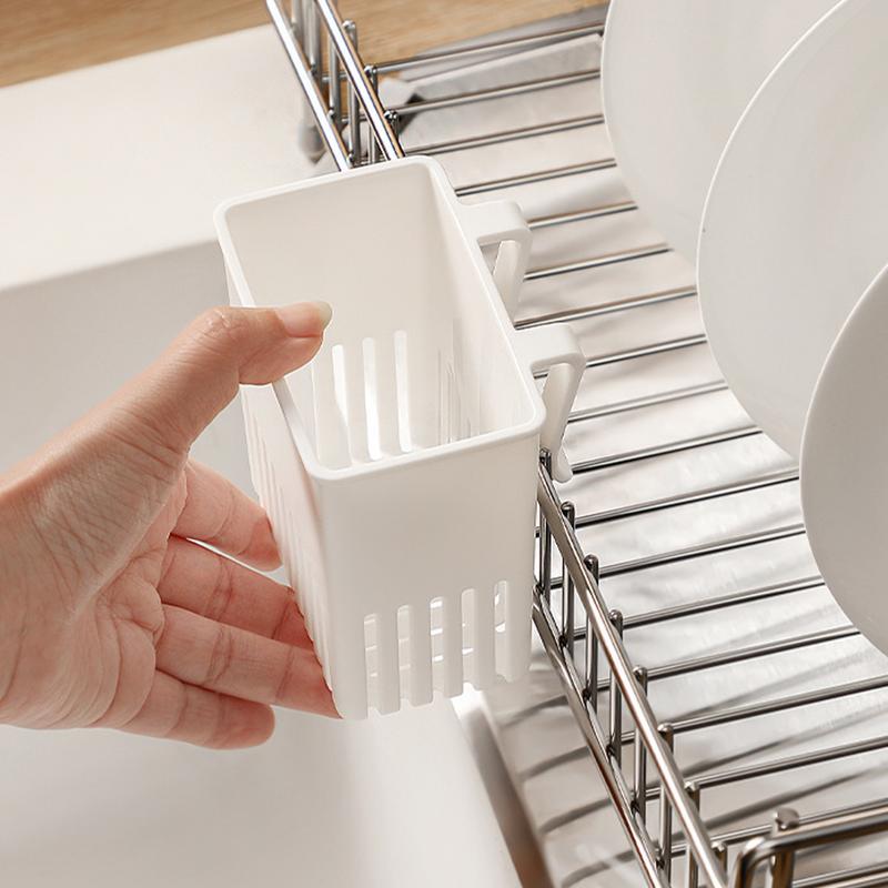 Kitchen Cutlery Storage Rack Plastic Chopsticks Holder Wall Hanging Cutlery Drainage Basket Chopsticks Forks Storage Box