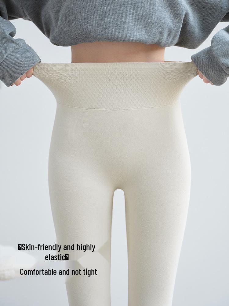 Women's Seamless Velvet-Lined Leggings: Warm, Slimming Cotton Pants for Autumn/Winter