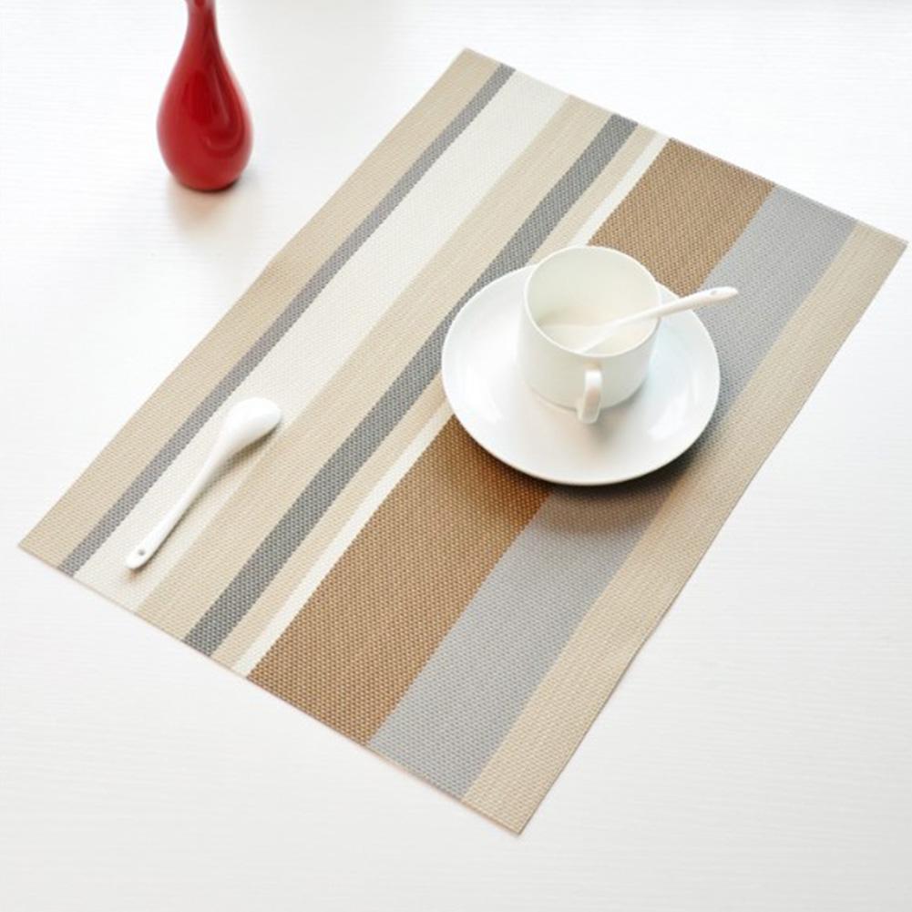 Placemats PVC Insulation Pads Plates Bowls Tableware Coasters Rectangle Mat Home Decor