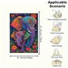 Colorful Elephant Family Art Print - Bohemian Floral DecorBlanket Flannel Throw Blanket for Sofa, Bed, Travel, Camping, Office, Couch, Chair
