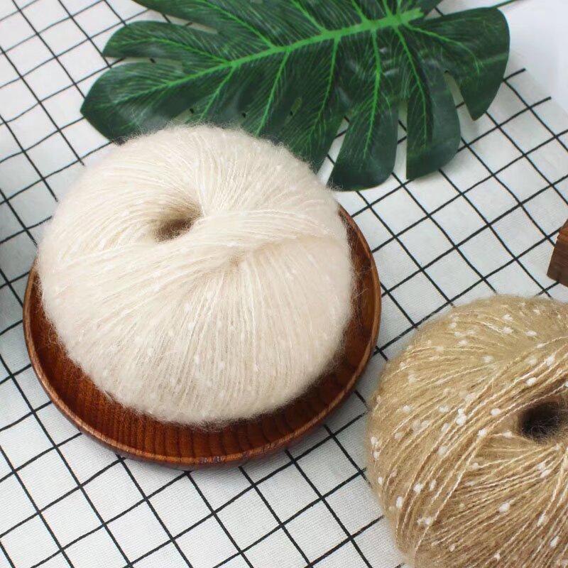 Color Point Mohair Silk Snow Point Angola Pony Sea 50G Group Shawl Scarf Baby Sweater Line