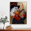 5D DIY Diamond Art Painting Kits for Adults, Donald Duck Wearing Glasses Full Round Crystal Diamond Kits for Beginner for Home Wall Decorate