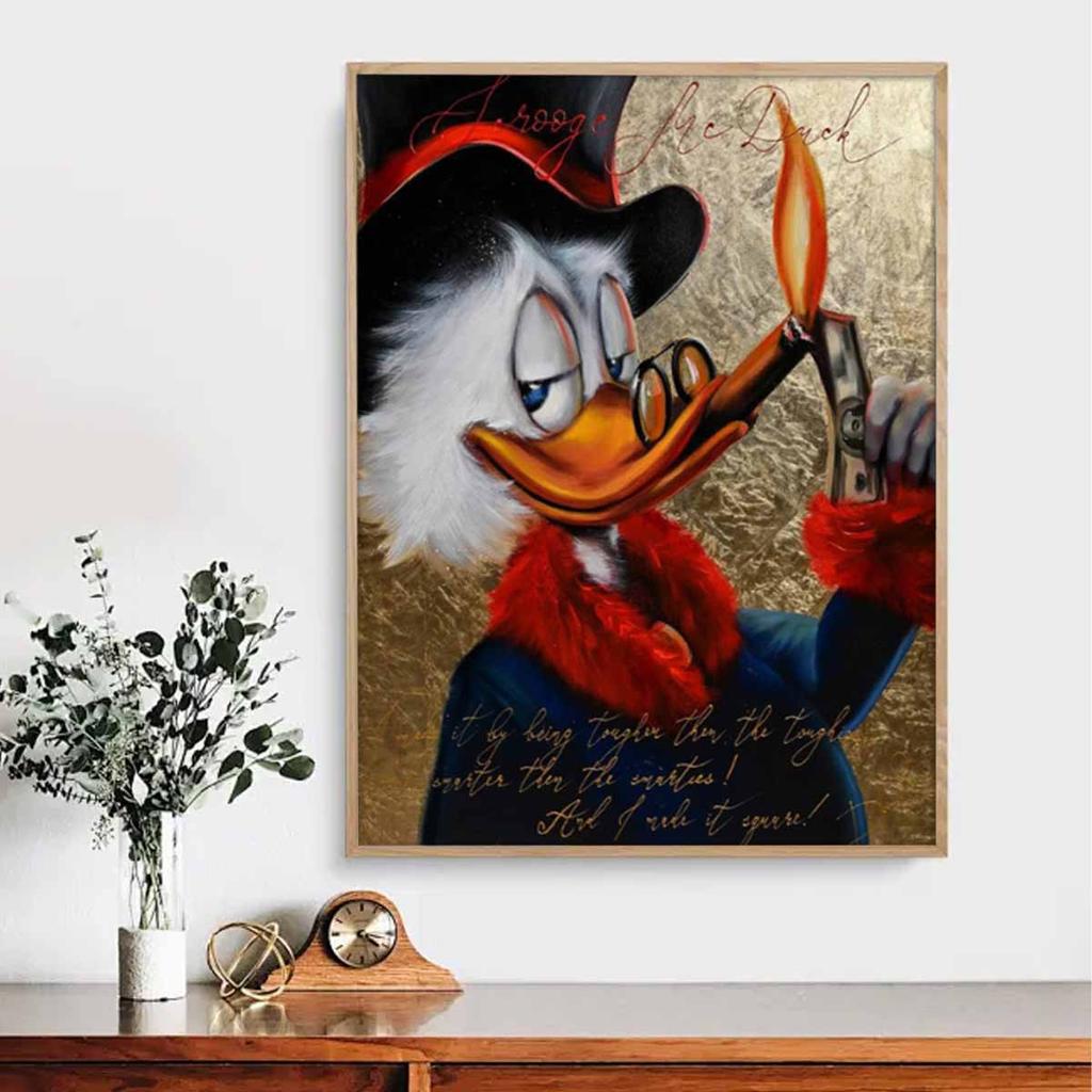 5D DIY Diamond Art Painting Kits for Adults, Donald Duck Wearing Glasses Full Round Crystal Diamond Kits for Beginner for Home Wall Decorate