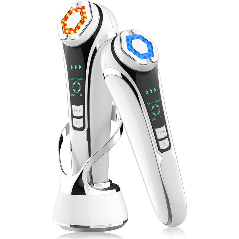 

EMS Микротоковый Массажер для Лица Устройство для Подтяжки Лица Подтяжка Кожи Удаление Морщин Уход за Кожей Лица Красота 1200 Гц Антивозрастное Устройство серебряный