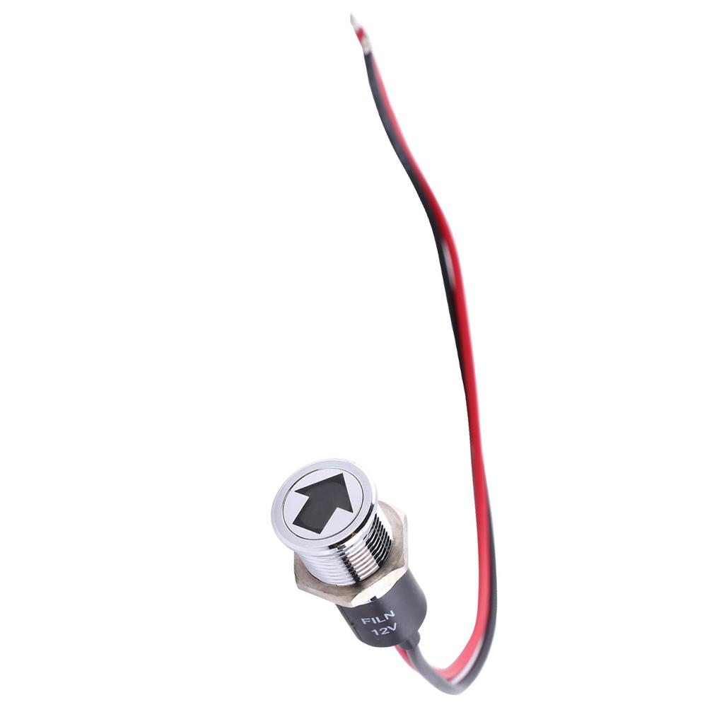 12V 14mm LED Dash Panel Warning Fog Turn Light Indicator Bike Car Boat Lamp Red Blue Green