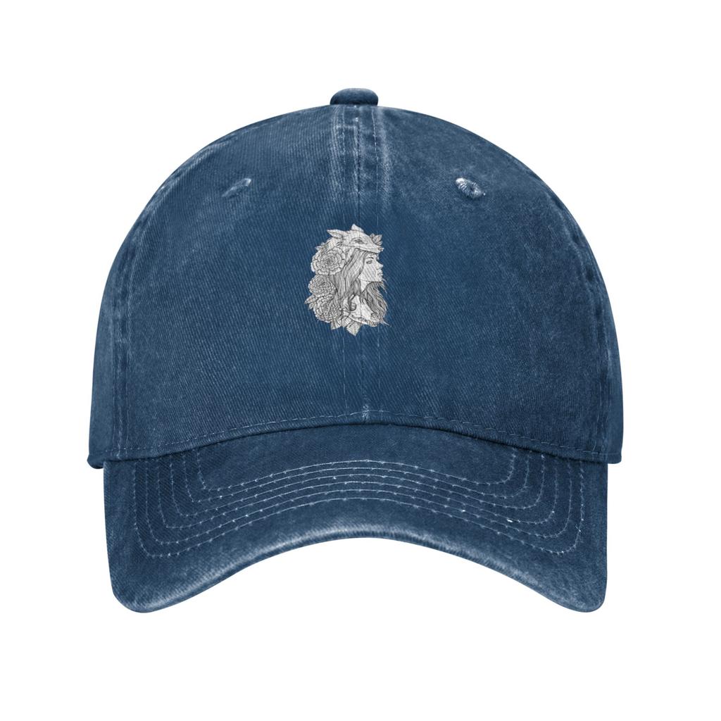 Wolf Noggin Youthful Style Baseball Cap AntiAging Travel Casual Denim Hat