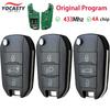 YOCASTY 4A Chip Flip Remote Folding Car Key 433 MHZ For Citroen C3 C5 C6  For Peugeot 308 4008 HU83 VA2 Blade