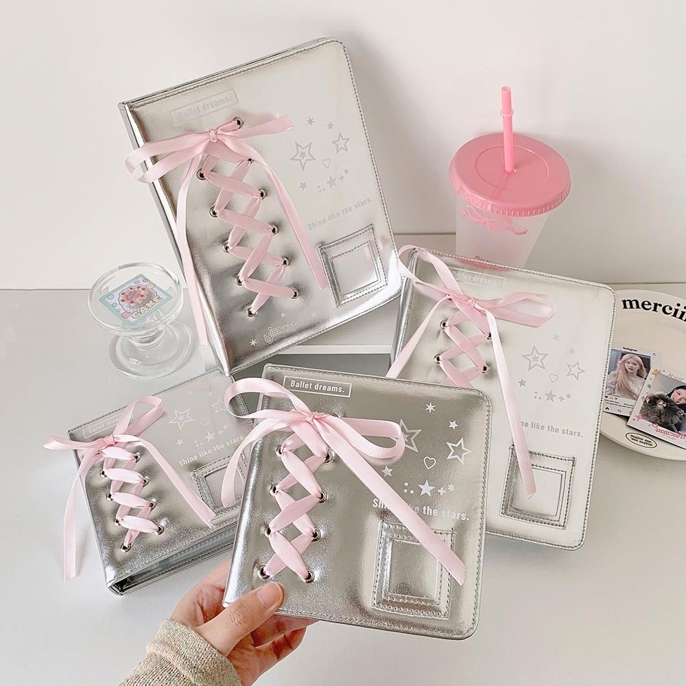 Balletcore Loose Leaf Photo Album Cover Bow Photocard Cover Soft A5/A7 Binder Notebook Cover  Study