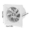 190mm 40W Wandmontage Afzuigventilator Laag Geluidsniveau Huis Badkamer Keuken Garage Ventilatie (Wit)