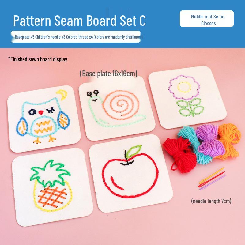 

Набор для шитья Монтессори для детей «Сделай сам»: Доска для плетения узоров для детского сада