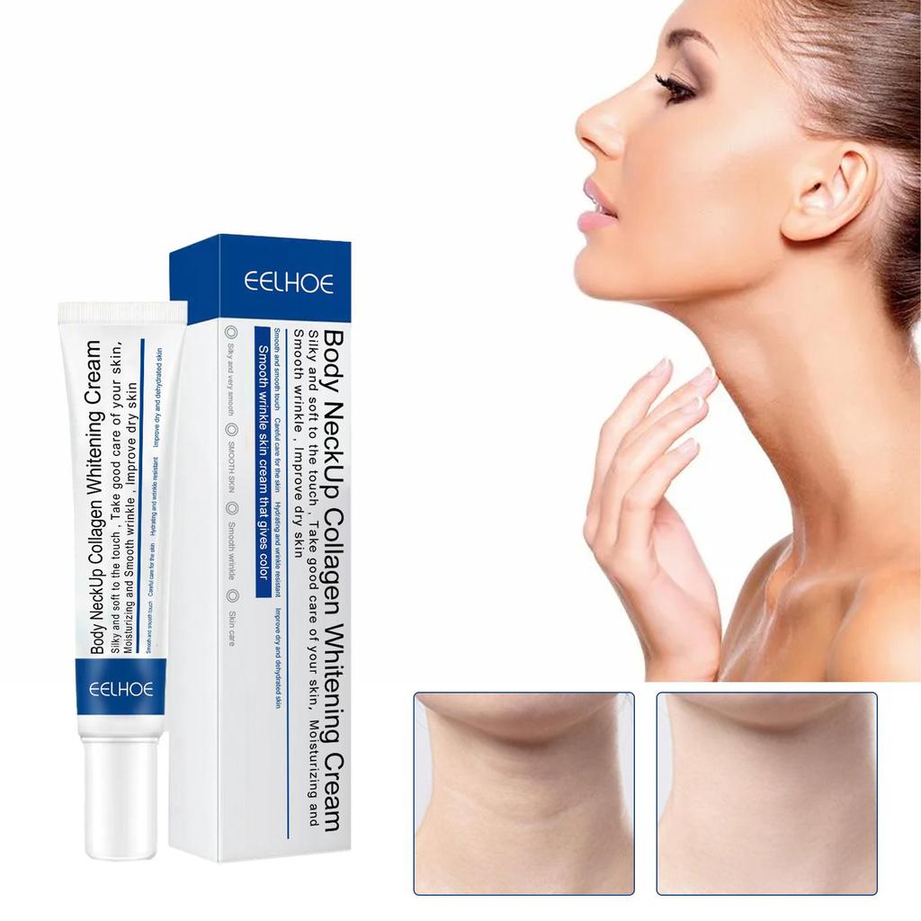 EELHOE Collagen Neck Cream Lightens Neck Fine Lines Wrinkles Anti-aging Lifts Tightens Skin Moisturizing Neck Whitening Cream