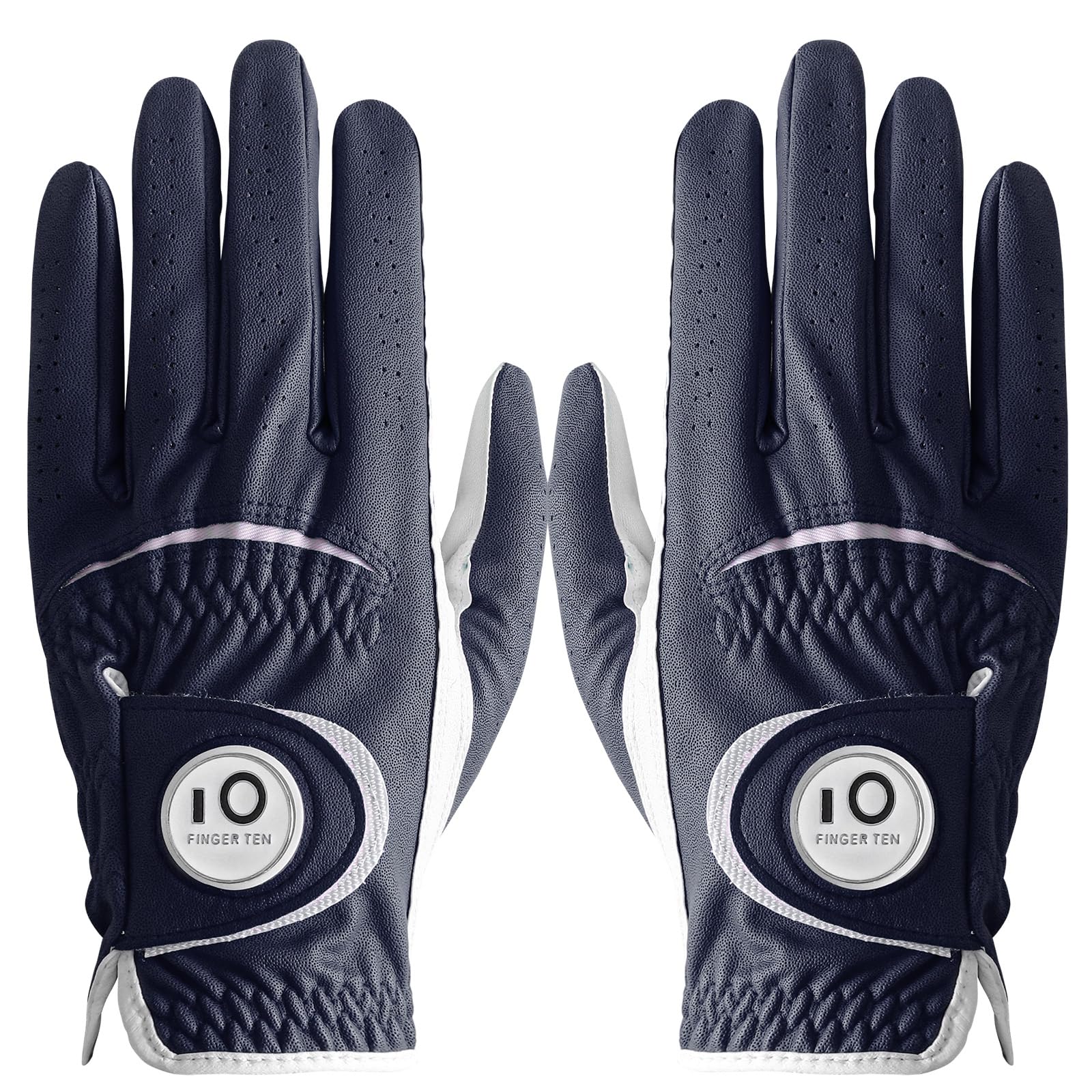 

Golf Natural Sheepskin and Microfiber Soft to the Excellent and Includes Golf Marker Men s Gloves, 2-Piece Set, Leather, Touch, Grip, Stretch,