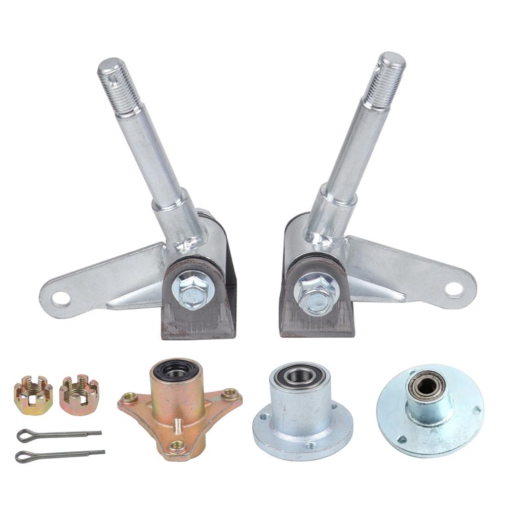 Articulation de Knuckle de Roue Avant à 3 Goujons 15mm/17mm Moyeu de Roue 5"/6" Pour Bricolage Pièces de Go Kart Buggy ATV UTV Quad 110cc 168 200F
