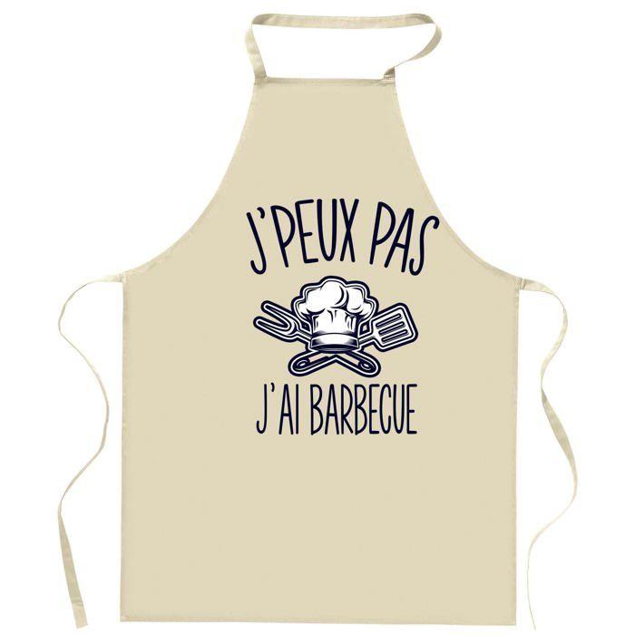 Tablier de cuisine - 2 J'peux pas - Impression bretonne - Coton épais résistant - Imprimé en France