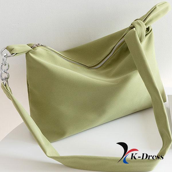 

Щоденна екологічна сумка з вузликовим ланцюжком (4 кольори) 31x21x9.5cm оливковий