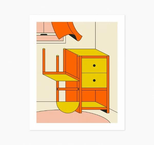 Minimalist Abstract Painting Poster Sunset Illustration Science Fiction Canvas Printing Home Room Wall Decor Frameless Painting