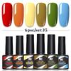 6-Color Nail Polish Glue Set, Popular Color Nail Glue, Phototherapy Nail Polish Glue Can Be Matched Arbitrarily.