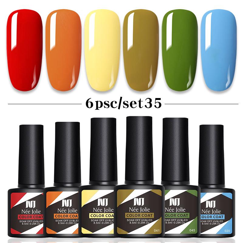 6-Color Nail Polish Glue Set, Popular Color Nail Glue, Phototherapy Nail Polish Glue Can Be Matched Arbitrarily.