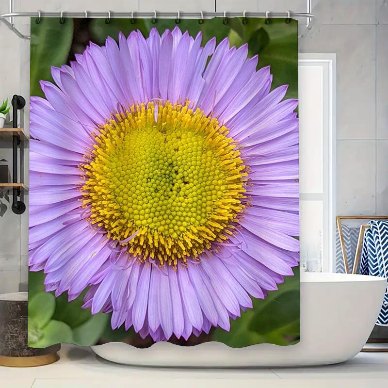 

Purple Sunflower Shower Curtain Bath Decor Bathroom Supplies Flower Design Home Decoration Easy Installation For Bathtubs Shower W60H190(CM)-1 Pcs