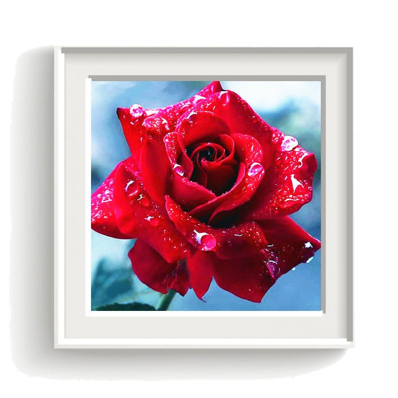 Diamond Paiting Flower 5D Diamond Mosaic Needlework Diamond Paiting Full Drill