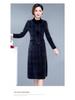 2025 Elegant Winter Plaid Dress for Plus-Size Mature Women: Slimming, Thickened Design
