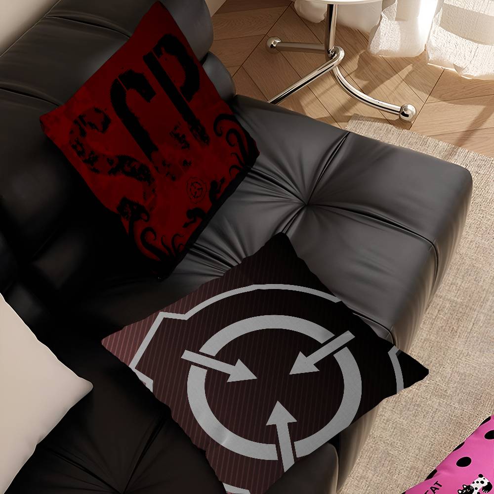 Popular Foundation Scp F-Foundation Pillow Covers Sofa Decorative Home Double-Sided Printing Short Plush Cute Cushion Cover