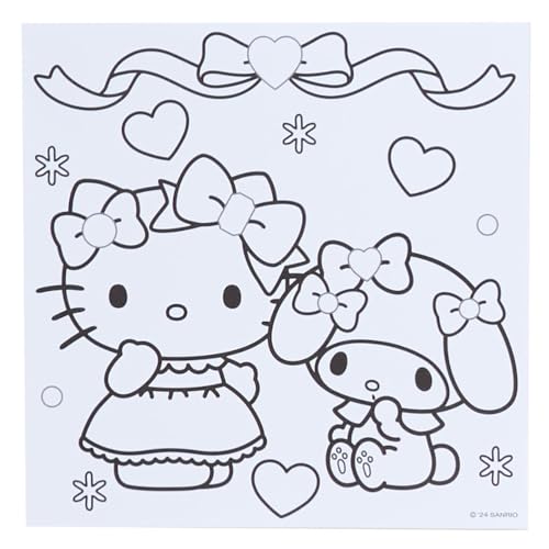Sanrio Coloring Book & Sticker Set Pink Approx. Width 16 x Depth 3 x Height 22.5cm Sanrio Characters 429074