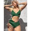New Bikini Solid Color Lace-up Sexy Bikini Split Swimsuit Swimsuit for Women