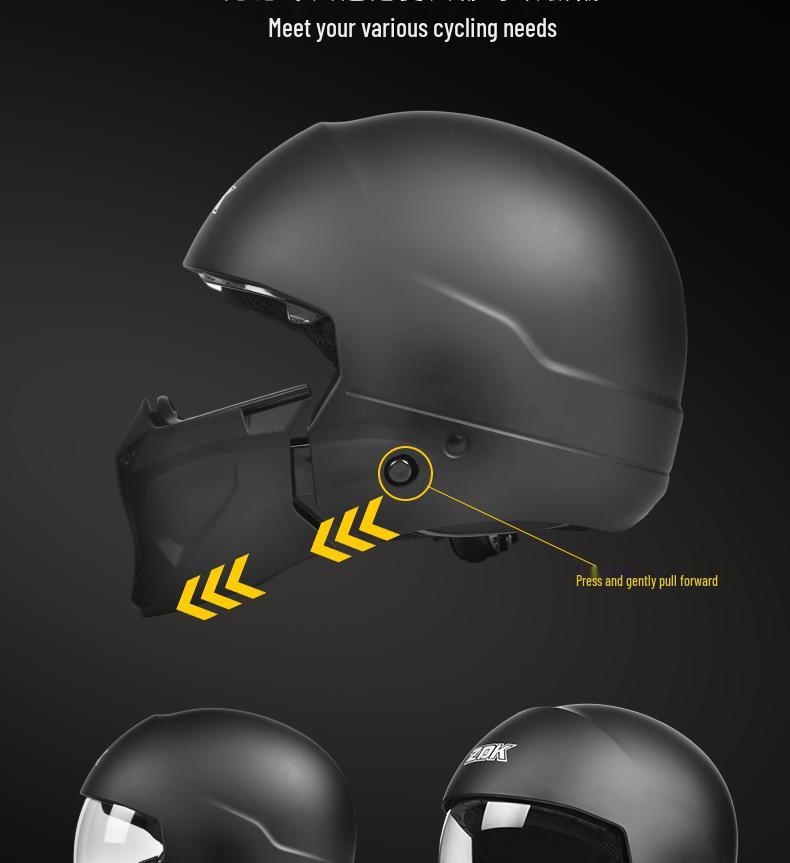 Scorpion Retro Full Face Motorcycle Helmet - 3C/DOT Certified for All Seasons