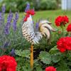 Metal Rooster Statues Waterproof Chicken Sculpture Metal Garden Deco Outdoor Yard Ornament