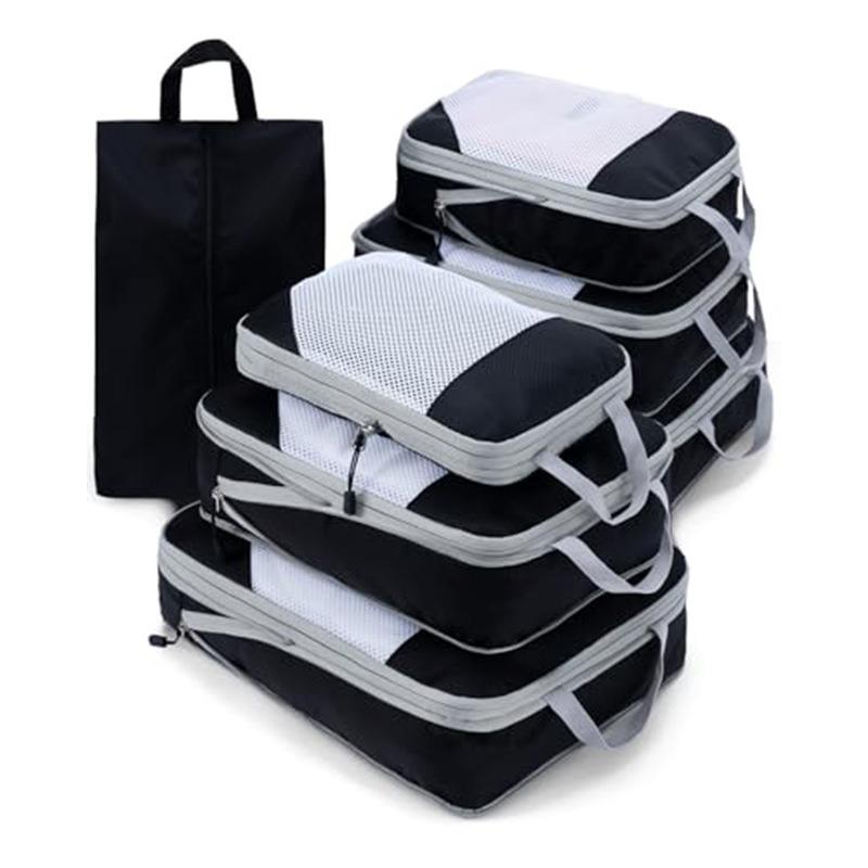 Travel Compression Storage Bags 7 Set Luggage Packing Cubes for Clothes Organization Waterproof Dustproof