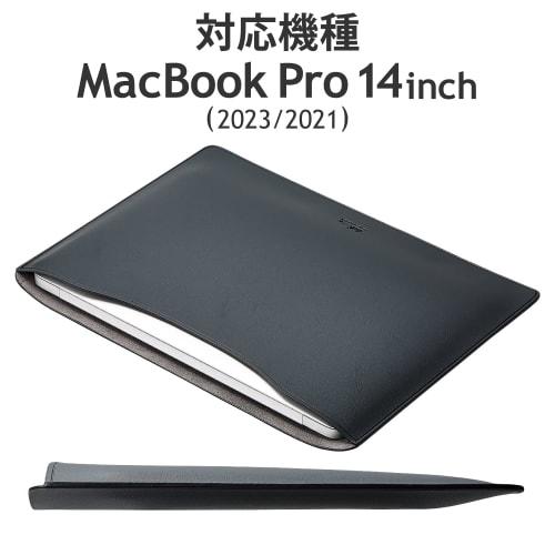 ELECOM Computer Case PC Case Compatible with MacBook Pro 14.2 inch (2023/2021 Release Model) Soft Leather Sleeve Case Slim Black BM-IBSVM2214BK