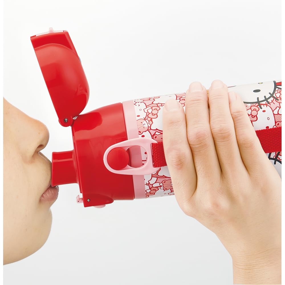 Skater Stainless Steel Water Direct Hello Sanrio Sports Water Kids' Bottle, Drinking, 580ml, Kitty, Ushiro-Shiro, Design, Child-Friendly, Lightweight,