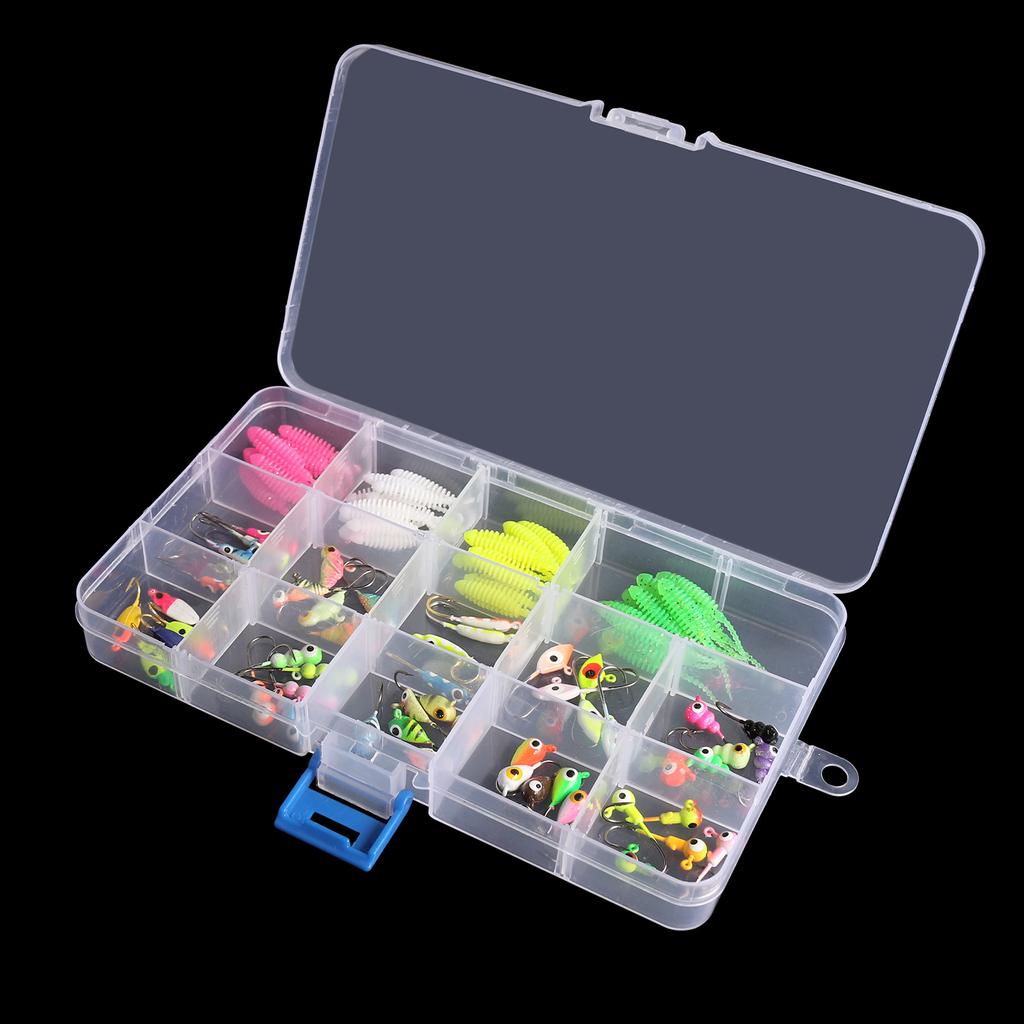 Acheter Kit de 93 jigs pour la pêche sur glace comprenant des têtes  plombées, des hameçons et des leurres souples pour l'achigan, la truite, le  doré jaune | Joom, image size:1024x1024