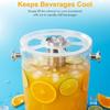 Buffet Beverage Dispenser 24L Stainless Steel with Stand Spigot Ice Core Large Capacity for Parties Wedding Hotel Restaurant