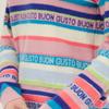  Benetton  Lettering Color Stripe Knit Bakp06411