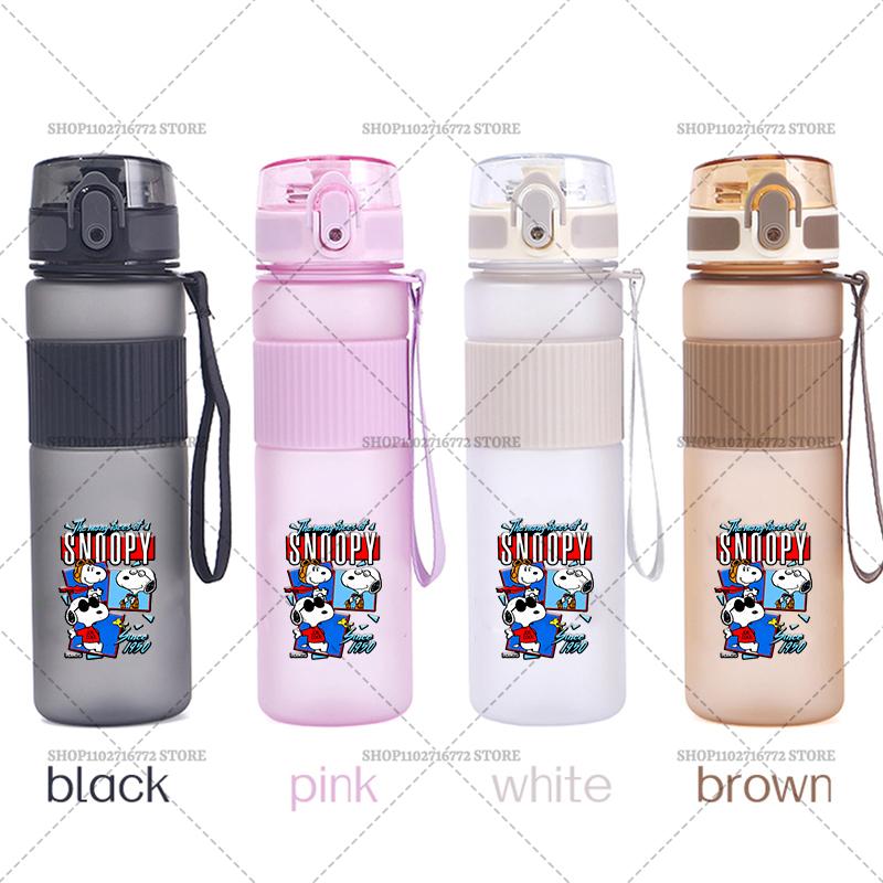 550ml Snoopys Water Bottles Cute Cartoon Drinking Cup Portable Cups Women High Quality Sport Leak Proof Mug Bottle Birthday Gift