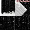 1pc 2D Flat Photography Backdrop Background Cloth Black Sparkle and Flowers 100% Polyester Birthday Party for Indoor