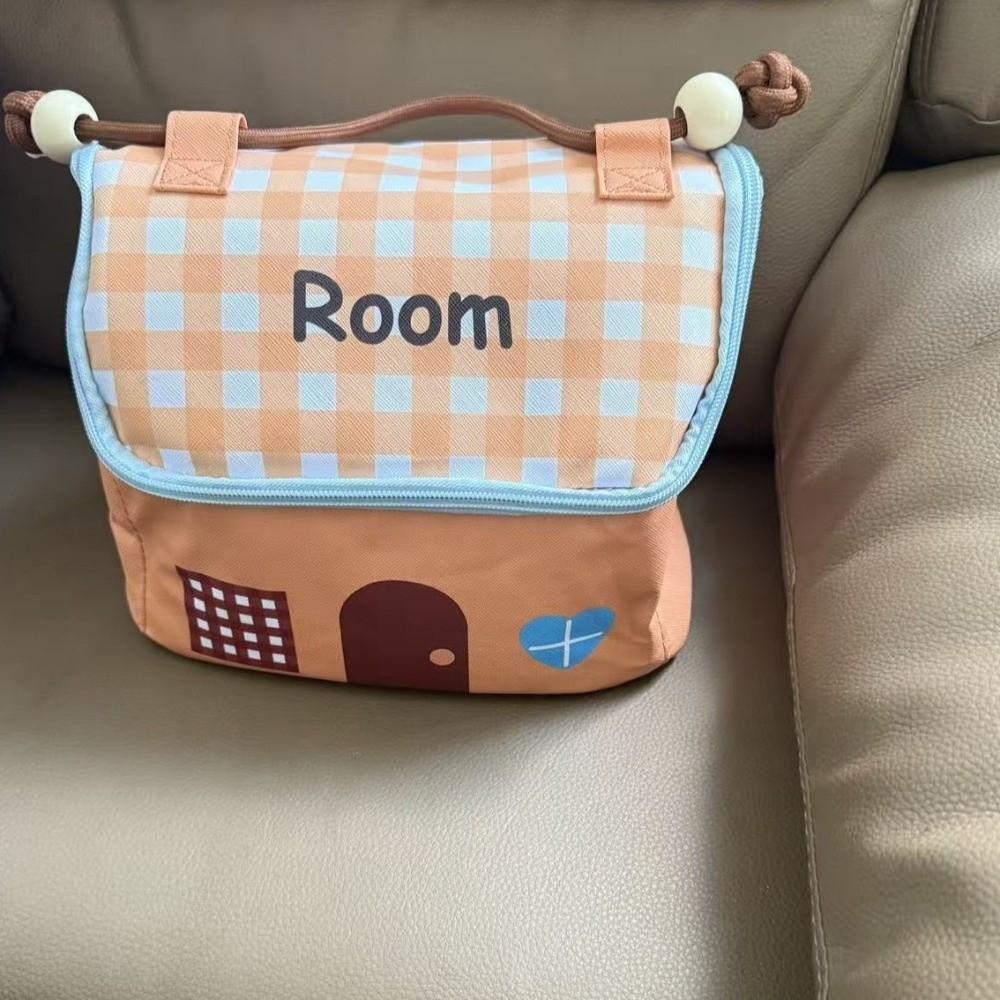 Large Capacity Cosmetic Bag House Shape Portable Toiletry Organizer Makeup Bag  Home Storage