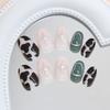 Three-dimensional metallic star light line removable manicure piece 24 pieces press on nails
