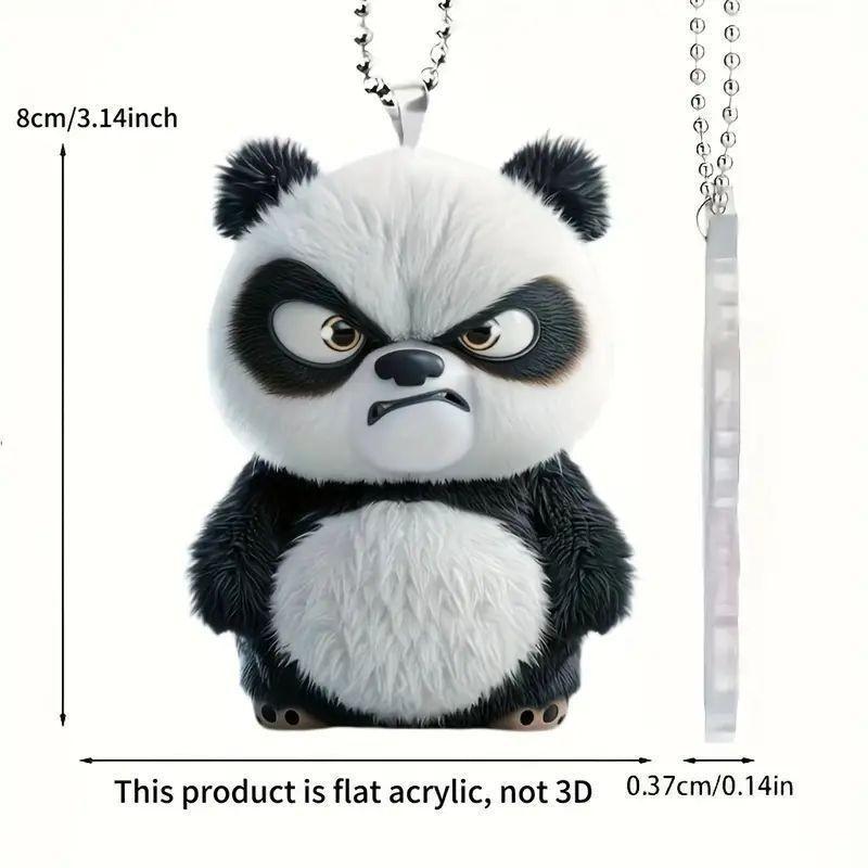 Panda Car Interior Decor Acrylic Car Mirror Ornament For Automotive Decoration And Gift