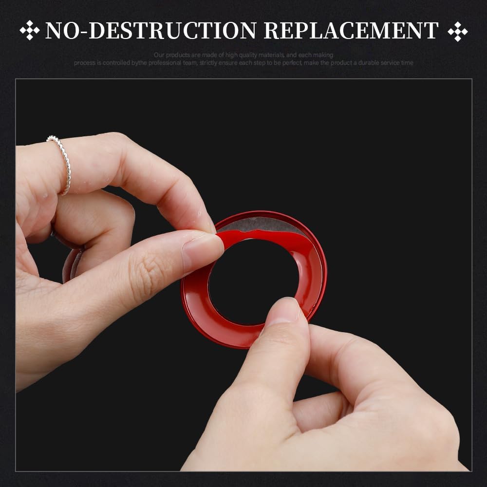 LECART Red Start Button Cover Sticker Fit for Ford Explorer ST XLT Limited Platinum 2024     Auto Interior Accessories Keyless Ignition Decoration