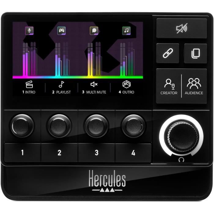 Audio Controller - HERCULES - STREAM 200 XLR - Pilotage Simple Et Intuitif Du Son - Streaming Avancé