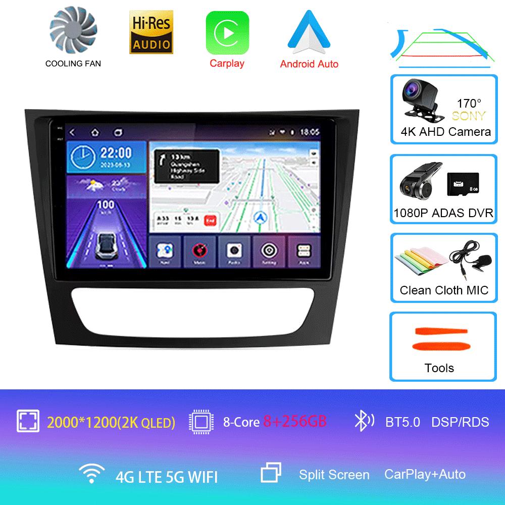 Android 14 Carplay Mașină Pentru Mercedes Benz E-class W211 E200 E220 E300 E350 E240 E270 E280 CLS CLASS W219 2 din Stereo Multimedia