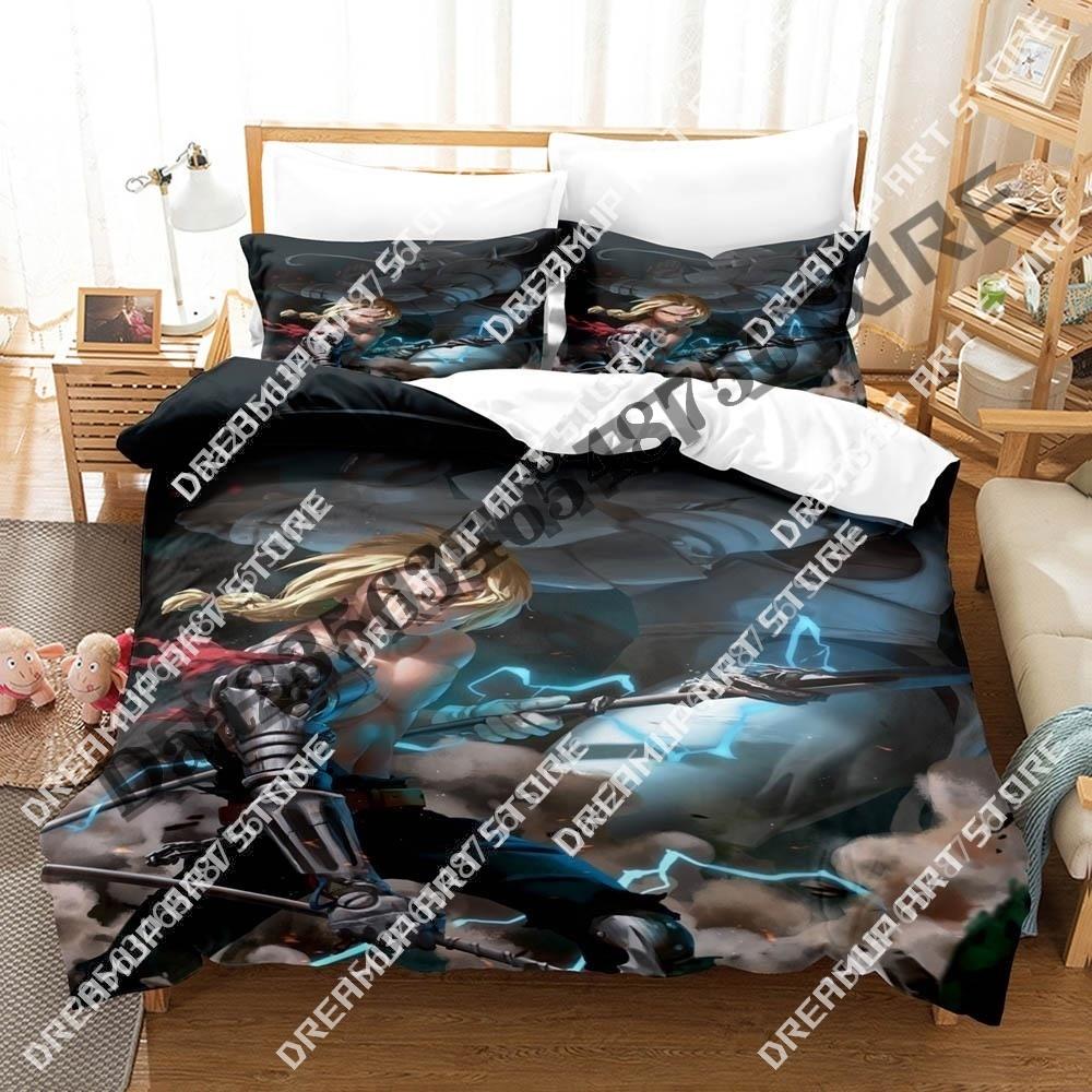 3D Print Fullmetal Alchemist Bedding Set Single Twin Full Queen King Size Bed Set Aldult Kid Bedroom Duvetcover Sets 3D Anime