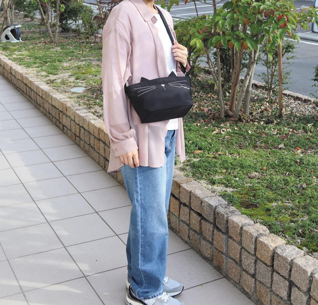 Shoulder Bag Cat Ear Shoulder Bag A1020BK BK [Noah Family] Women's