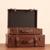 Vintage Republic of China Handheld Leather Document Box for Home & Photography Display