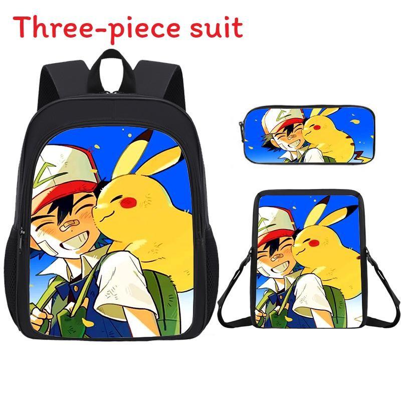Pokemon Pikachu Childrens School Backpack With Lightweight Oxford Fabric For Elementary Students