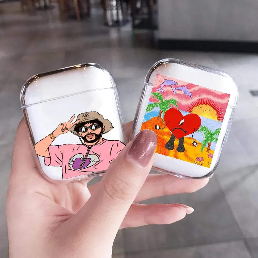 Yo Perreo Sola Bad Bunny Maluma Clear Earphone Case for Airpods Pro 3 Bluetooth Charging Box for Airpod 4 3 2 1 Protective Cover