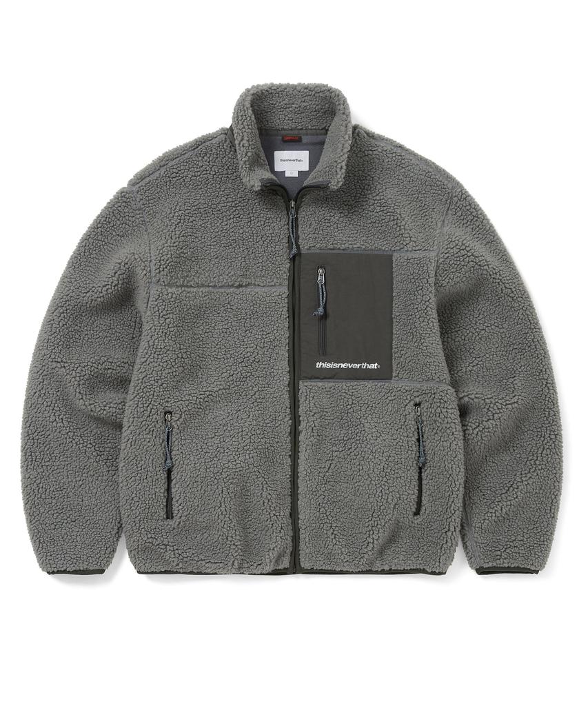Thisisneverthat Sp Sherpa Fleece Jacket Charcoal